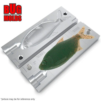 鱼饵 DIY 钓鱼模具柔软塑料鱼饵诱饵塑料鲈鱼 AstyanaxRutilus — 第 1/3 张图片