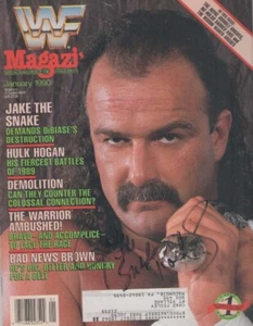 EB638 Jake the Snake Roberts signed Vintage Wrestling Magazine w/COA - Picture 1 of 3