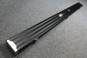 Estuche duro de aluminio fuerte de 3/4 de tres compartimentos para billar/taco de billar en negro - Imagen 1 de 6