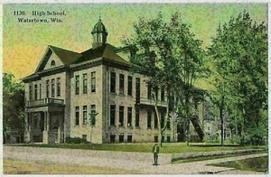 High School, Watertown, Wisconsin ca.1910 - Imagen 1 de 2