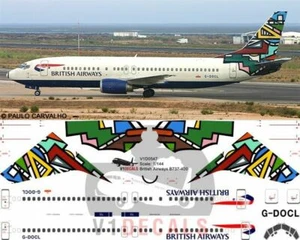 V1 Decals Boeing 737-400 British Airways for 1/144 Minicraft Model Airplane Kit  - Imagen 1 de 8