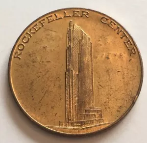 Orig 1934 ROCKEFELLER CENTER Prima moneta medaglia da collezione hobby nazionale spettacolo - Foto 1 di 12