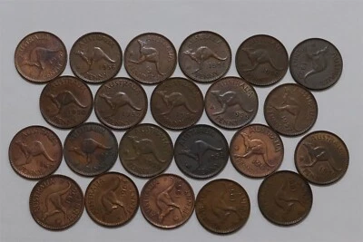 🧭 🇦🇺 澳大利亚便士 - 1950 年代和 1960 年代 批量 B66 #33 WH25 — 第 1/4 张图片