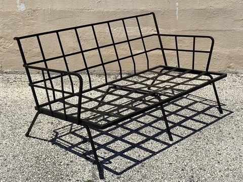 Mid Century Modern Wrought Iron Arthur Umanoff Adrian Pearsall Style Sofa Cover