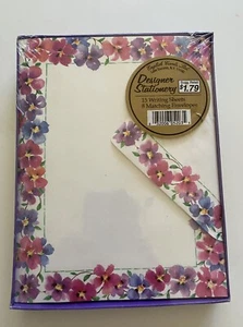 English Cards Ltd Designer Schreibwaren Papier & Umschläge Stiefmütterchen Blumen Vintage Neu - Bild 1 von 5