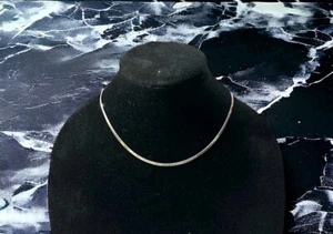 925 Italien Unisex massiv Sterlingsilber Fischgrät Kette 3 mm Halskette 18" 4,19 g - Bild 1 von 15