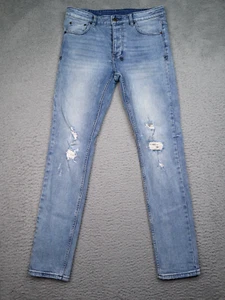 Ksubi Jeans Herren 32x32 Chitch Philly Blau Slim Denim Button Fly Distressed - Bild 1 von 20