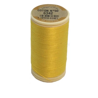 Bobine de Fil 100% Coton Au Chinois 100m 6342 Jaune - Photo 1/2