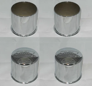 (2) OPEN (2) CLOSED 4x4 EAGLE ALLOYS 3118 WHEEL RIM CENTER CAP CHROME 4.25" BORE - Picture 1 of 1