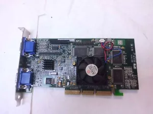 906-04 MATROX 32MB AGP VIDEO CARD WITH DUAL VGA OUTPUTS PORTS G400 16MB PCI 906 - Picture 1 of 3