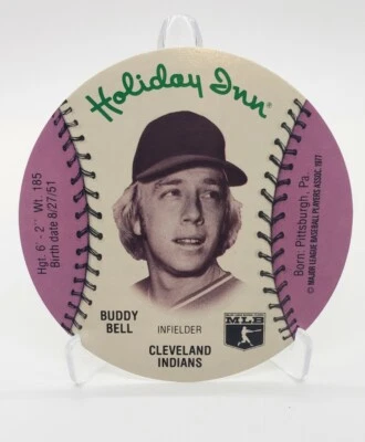 Buddy Bell 1977 Holiday Inn MSA Baseball Card Disc Cleveland Indians Superstar  - Image 1 of 4