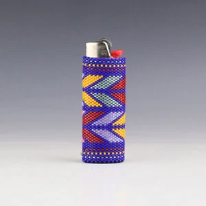 ESTUCHE ENCENDEDOR NATIVO AMERICANO NAVAJO CON CUENTAS DE CHARLENE JACKSON - Imagen 1 de 6