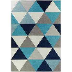 Tangier Blue Geo 6 ft. x 9 ft. Geometric Area Rug - Picture 1 of 7