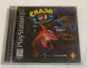 Crash Bandicoot 2: Cortex Strikes Back Black Label Holo PS1 CIB - Picture 1 of 7