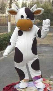 Cow Mascot Costume Parade Cosplay Party Dress Adult Size Outfit Ads Animal Suits - Picture 1 of 3