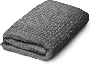 SUTERA - Silverthread Waffle Towel California - Grown Pima Cotton, Quick Grey - Picture 1 of 11