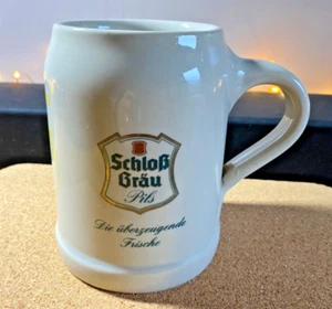 Vintage Schlob Beau Pils Stoneware Mug Stein 0.5 Litre Capacity - Germany - Picture 1 of 7