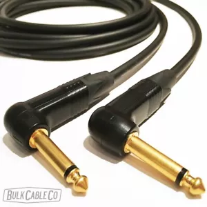 30 PIES - CABLE DE GUITARRA MOGAMI 2524 - ENCHUFES DORADOS ÁNGULO RECTO NEUTRO - EXTREMOS RA/RA - Imagen 1 de 12
