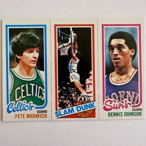 1980-81 Topps HOF Pete Maravich/Lloyd B Free/HOF Dennis Johnson/#38/264/194/Ex++ - Picture 1 of 2