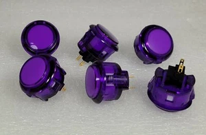 Japan Sanwa klar violett Drucktasten x 6 Stck. OBSC-30-CV Videospiel Arcade Teile - Bild 1 von 5