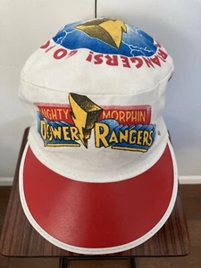 MIGHTY MORPHIN POWER RANGERS HAT CAP VTG 90S MMPR PROMO PAINTER CYCLING CARTOON - Picture 1 of 16