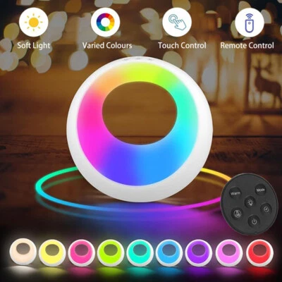 Nachttischlampe Touch Dimmbar mit Fernbedienung LED Tischlampe Farbwechsel NEU - Bild 1 von 4