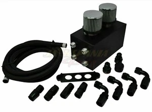 Pro Series Oil Catch Can For Honda Civic Acura Integra 4 Port -10AN With Hoses - Foto 1 di 8
