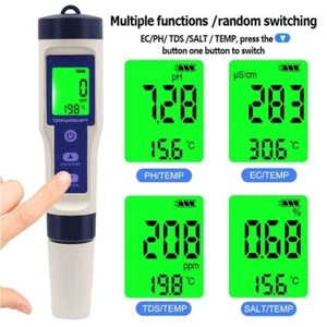 5 in 1 Pool Salz tester Digitales Salzgehalt messgerät Salzwasser Pool* - Bild 1 von 12