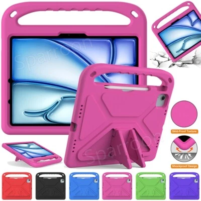For iPad Air Pro 11 13 2024 5/6/7/8/9/10th Kids Shockproof EVA Stand Case Cover - Image 1 of 4