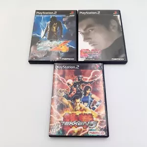 Tekken 4 5 & Tag Tournament Set PS2 PlayStation 2 Japan Imports CIB Complete - Picture 1 of 12