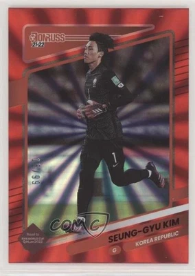 2021-22 Panini Donruss Road to Qatar Holo Red Laser /99 Seung-gyu Kim #136 - Image 1 of 2
