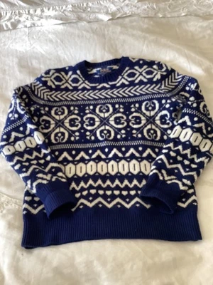 polo ralph lauren boys size 14/16 fair isle sweater wool blend very chic - Image 1 of 4