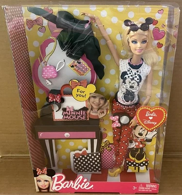 Barbie Loves Disney Minnie Mouse - Mattel 2013 - New In Box - Image 1 of 4