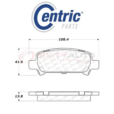 Centric C-TEK Ceramic Disc Brake Pads for 2003-2006 Subaru Baja 2.5L H4 - ar Foto 1 de 4