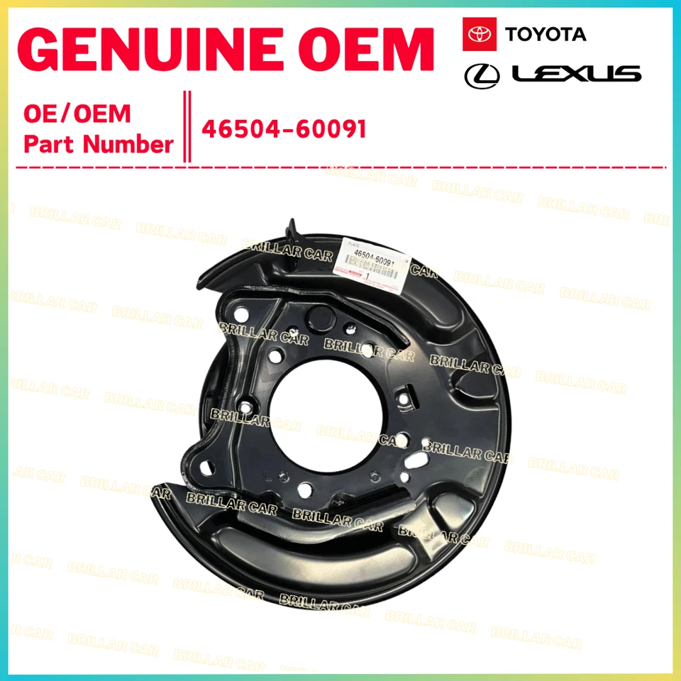Conjunto de placa de freno de estacionamiento para pasajeros Toyota Lexus OEM LH 46504-60091 genuino Foto 1 de 1