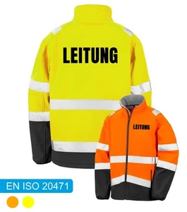 LEITUNG Softshell Warnjacke | Sicherheitsjacke nach DIN EN 20471 - Bild 1 von 15