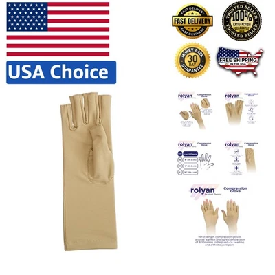 Guantes de compresión sin dedos sin látex - Mano izquierda pequeña para aliviar la hinchazón Foto 1 de 4