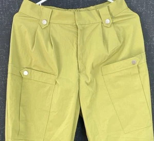 Gentle Herd High Waist Pocket Taper Baumwollmischung Ankle Trouser Hose grün M - Bild 1 von 12