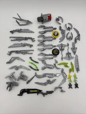 Lot Of 40 LEGO Silver Gray Bionicle Hero Factory Weapons Accessories Bulk - Image 1 of 4