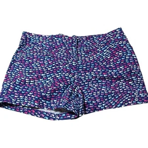 VINEYARD VINES Women's Chino Khaki Shorts SIZE 16 Blue All Over Whale Print - Picture 1 of 7