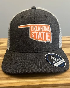 NWT - Men's Oklahoma State Cowboys Top Of The World Trucker Snapback Hat Gray - Picture 1 of 11