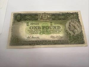 COA 1961 ONE POUND Coombs / Wilson HH98 209101 - Picture 1 of 3