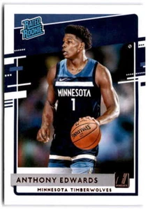 2020-21 Donruss #201 ANTHONY EDWARDS  RC Rated Rookies Minnesota Timberwolves  - Picture 1 of 2