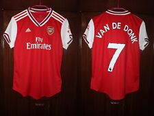 Women Arsenal 2019 2020 Van De Donk Home Adidas Soccer Shirt Jersey Top Size M