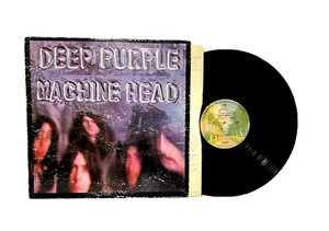 Deep Purple Machine Head Vinyl Record LP BS 2607 Lyric Poster VG+ Vintage Rare - Imagen 1 de 5