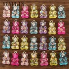 Gummy Glitter Bear Charms - Cute Resin Animal Pendants Jewelry Making Supplies 1