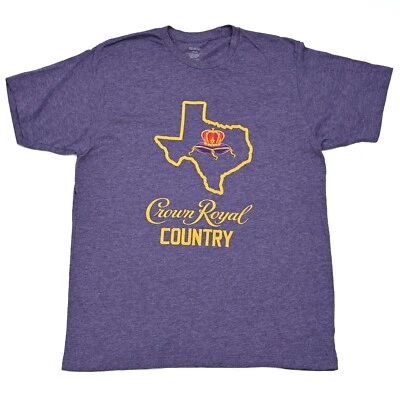 Camiseta grande Texas Crown Royal Whisky Whisky Bourbon púrpura adulto mezcla de polietileno Foto 1 de 4