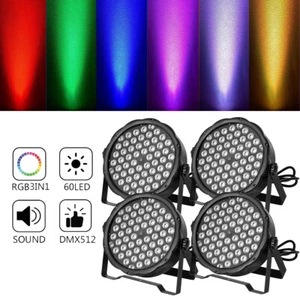 4PCS 100W RGB LED Par Stage Light DMX DJ Wash Light Beam Light Disco Party Light - Picture 1 of 11