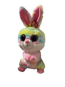 TY Silk Beanie Boos 9 Zoll Lutscher Hase Kaninchen Plüsch Glitzeraugen Ostern Farbstoff - Bild 1 von 6