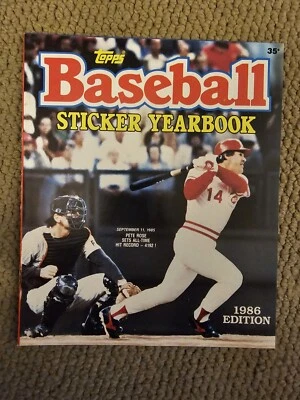 1986 TOPPS BASEBALL STICKER ALBUM YEARBOOK Brand New Pete Rose *NO STICKERS*